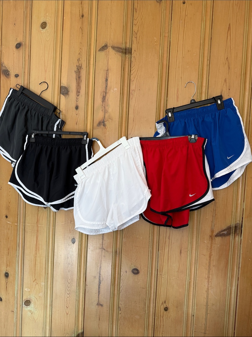 Nike Women's Athletic Shorts Bundle - Black, White, Red, Blue, Grey
